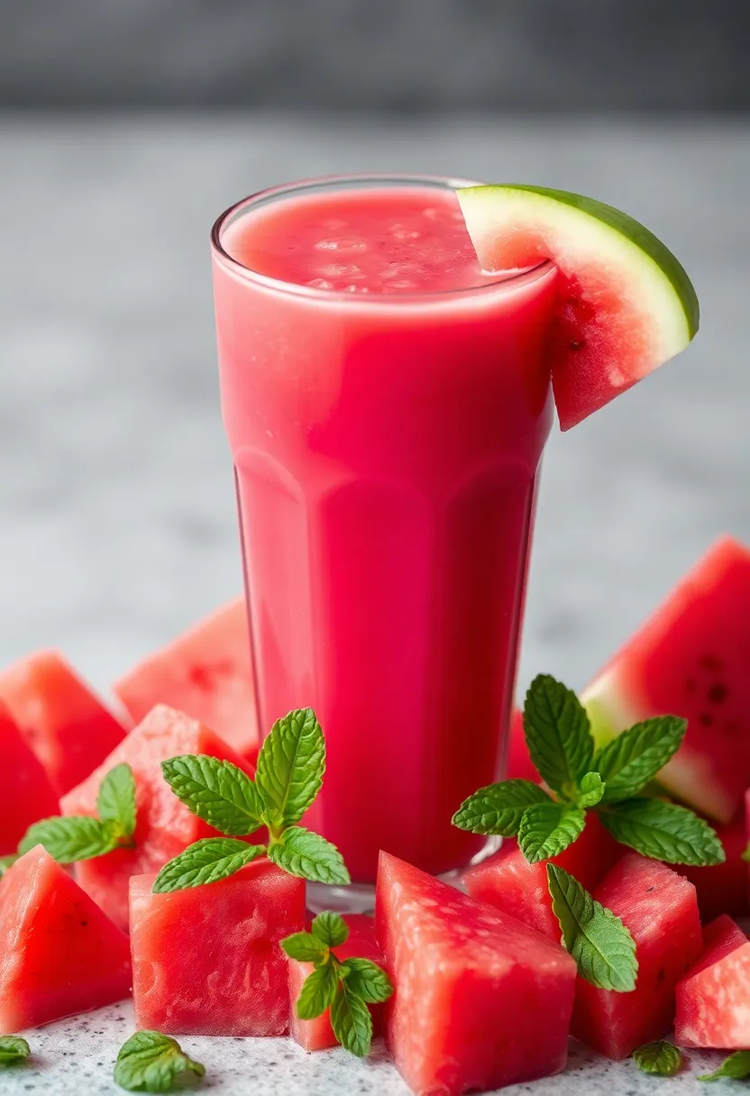 27 Juice Shots Recipes for Inflammation Relief - 7. Watermelon Mint Refresh Shot