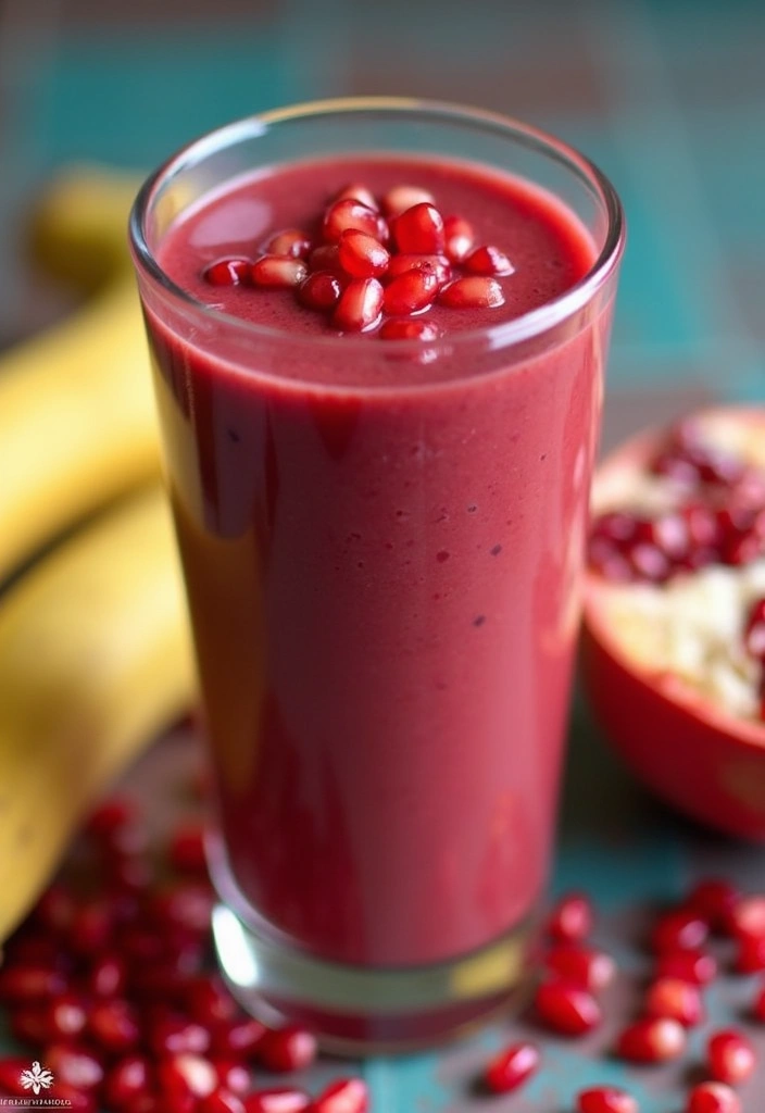 27 Moringa Smoothie and Juice Recipes Nutritious and Tasty - 12. Moringa Pomegranate Smoothie