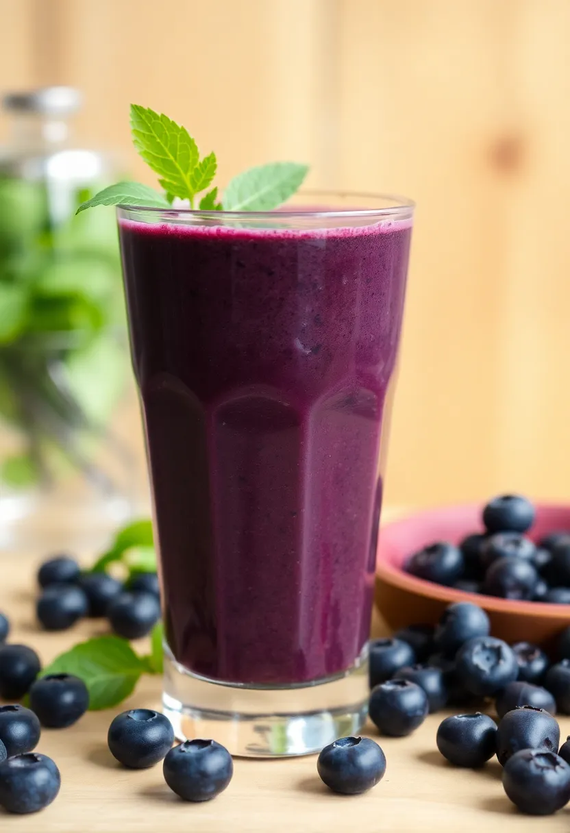 27 Moringa Smoothie and Juice Recipes Nutritious and Tasty - 22. Moringa and Blueberry Smoothie