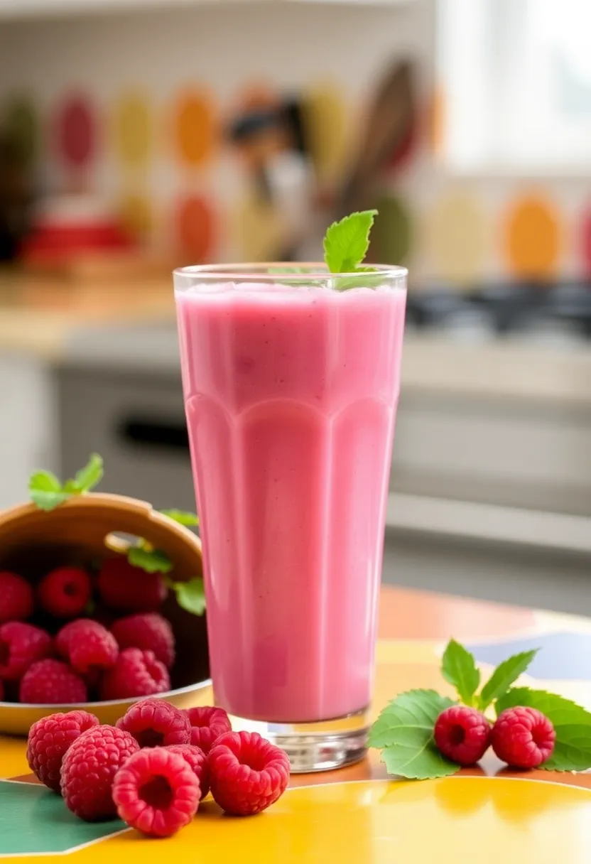 27 Moringa Smoothie and Juice Recipes Nutritious and Tasty - 23. Moringa and Raspberry Smoothie