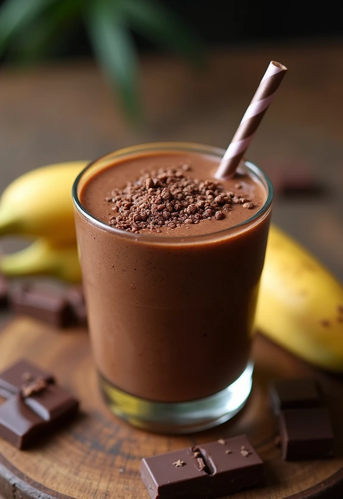 27 Moringa Smoothie and Juice Recipes Nutritious and Tasty - 5. Choco-Moringa Delight Smoothie