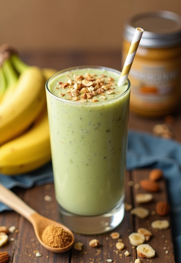 27 Moringa Smoothie and Juice Recipes Nutritious and Tasty - 8. Moringa Banana Nut Smoothie