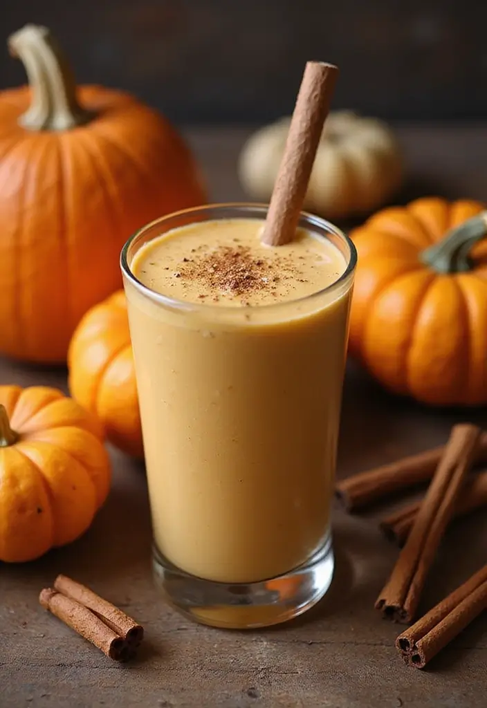 28 Fresh Juice Portable Blender Recipes On the Go - 18. Pumpkin Spice Smoothie