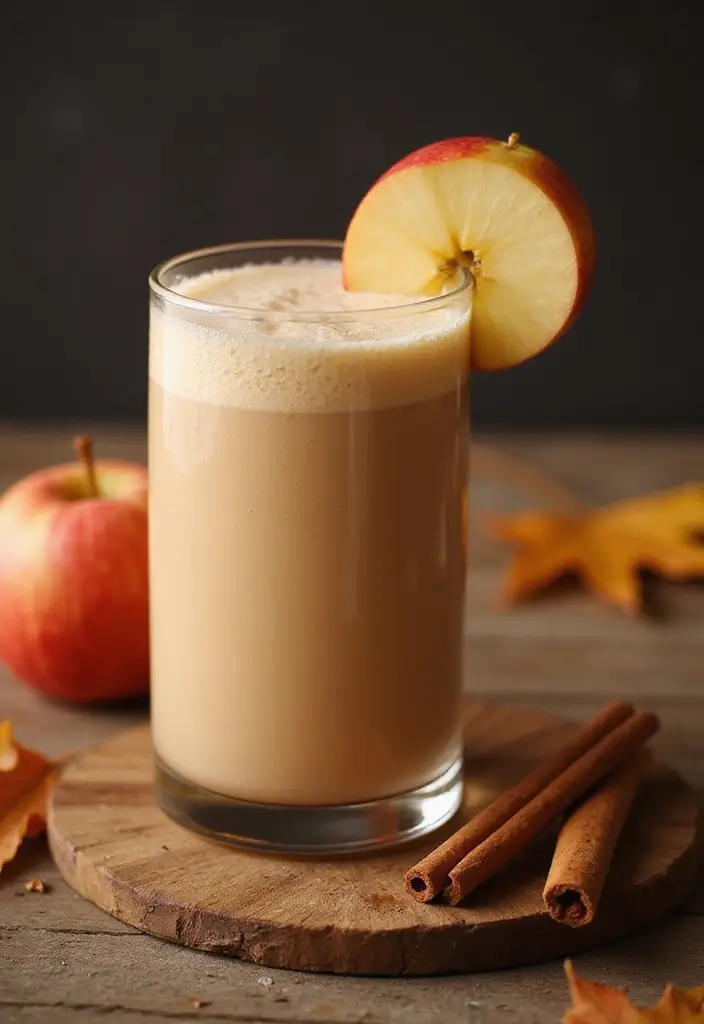 28 Fresh Juice Portable Blender Recipes On the Go - 21. Apple Cinnamon Smoothie