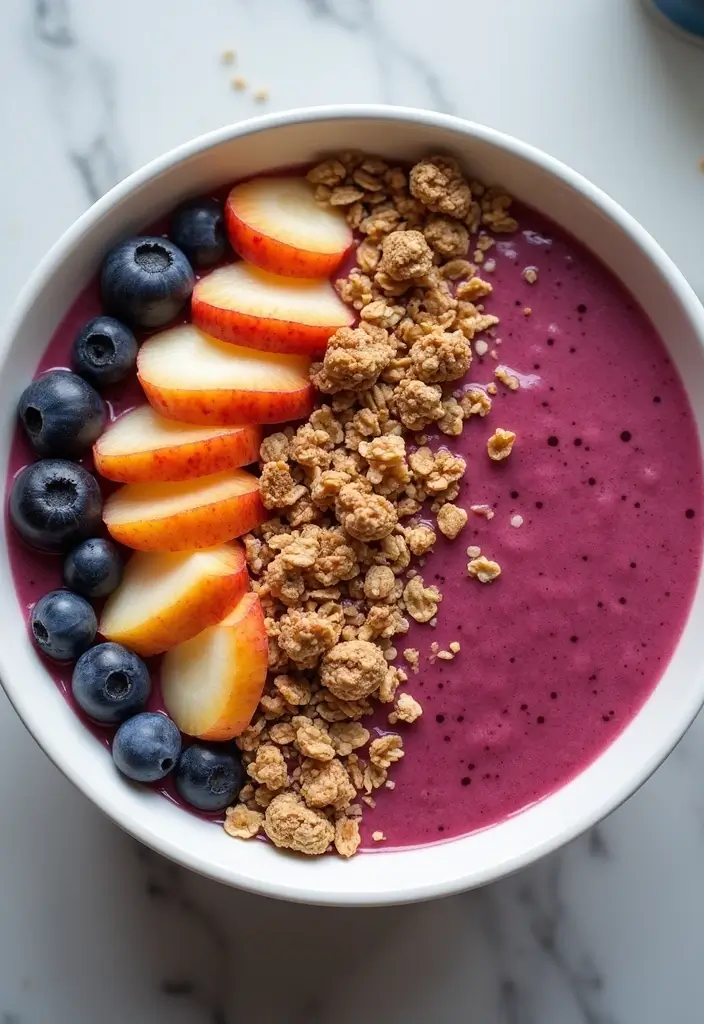 28 Fresh Juice Portable Blender Recipes On the Go - 3. Berry Blast Smoothie Bowl