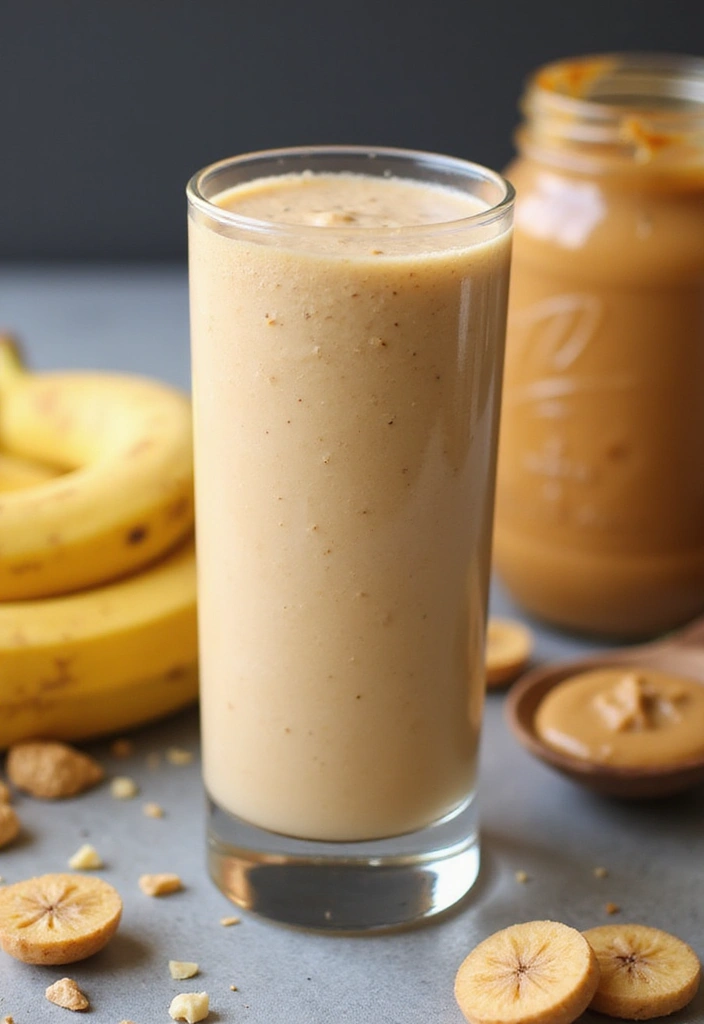 28 Fresh Juice Portable Blender Recipes On the Go - 6. Peanut Butter Protein Shake