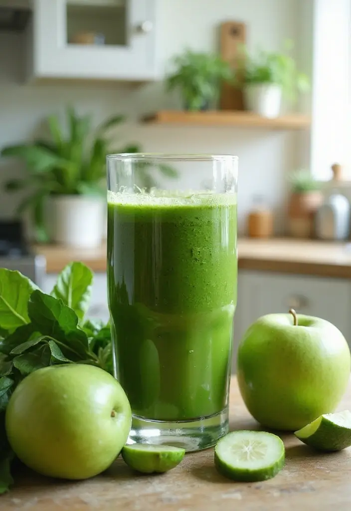 28 Juice Recipes for Kids: Fun and Delicious 3 28 Juice Recipes for Kids: Fun and Delicious - 3. Green Goblin Juice