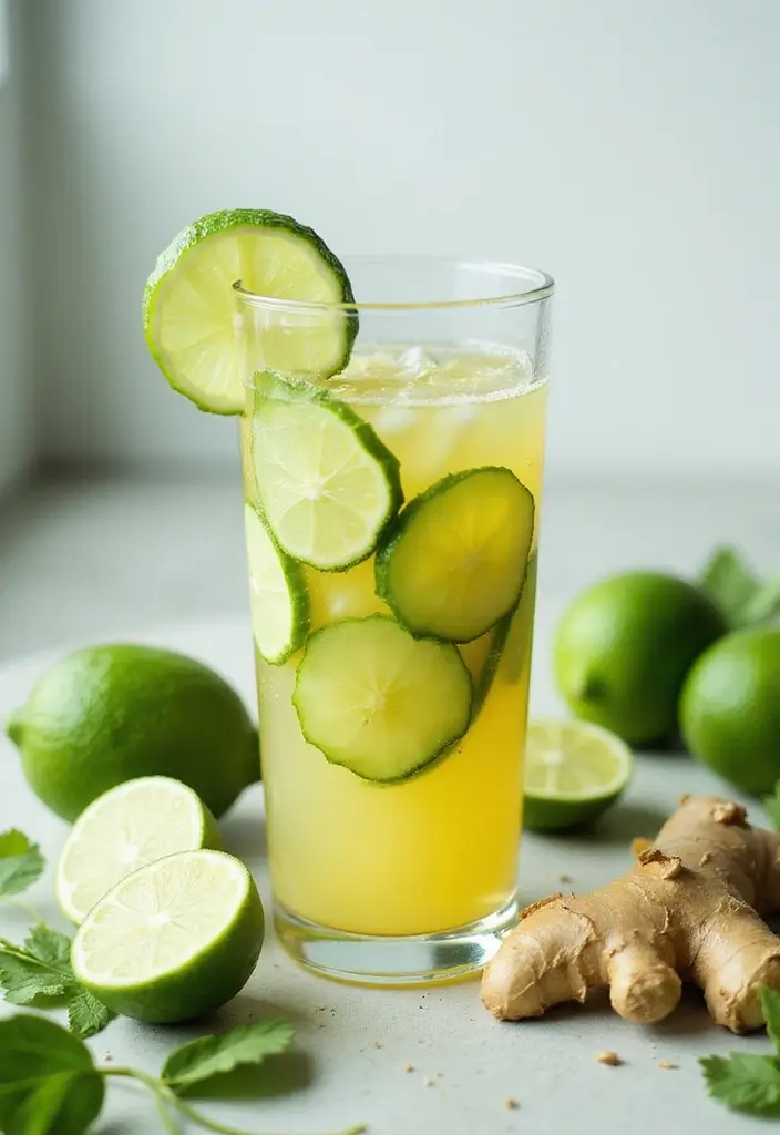 29 Cold Press Juice Recipes Fresh and Nutritious 18. Ginger Cucumber Lime Juice