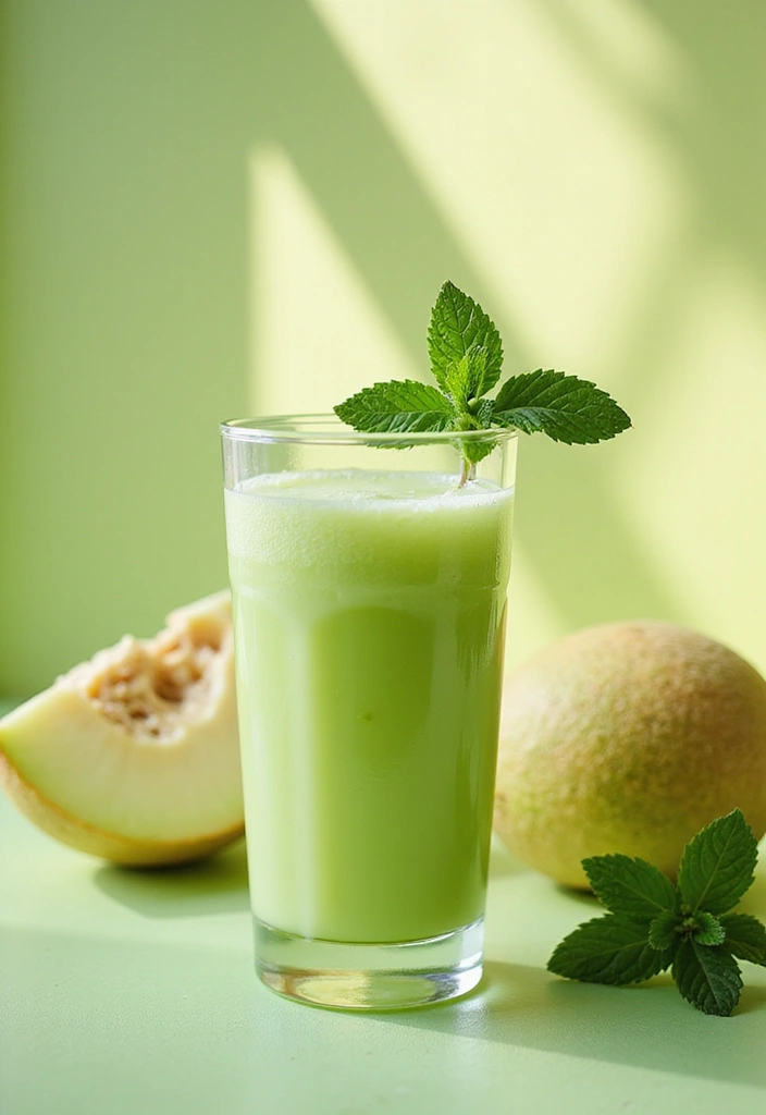 29 Cold Press Juice Recipes Fresh and Nutritious 27. Honeydew Mint Juice