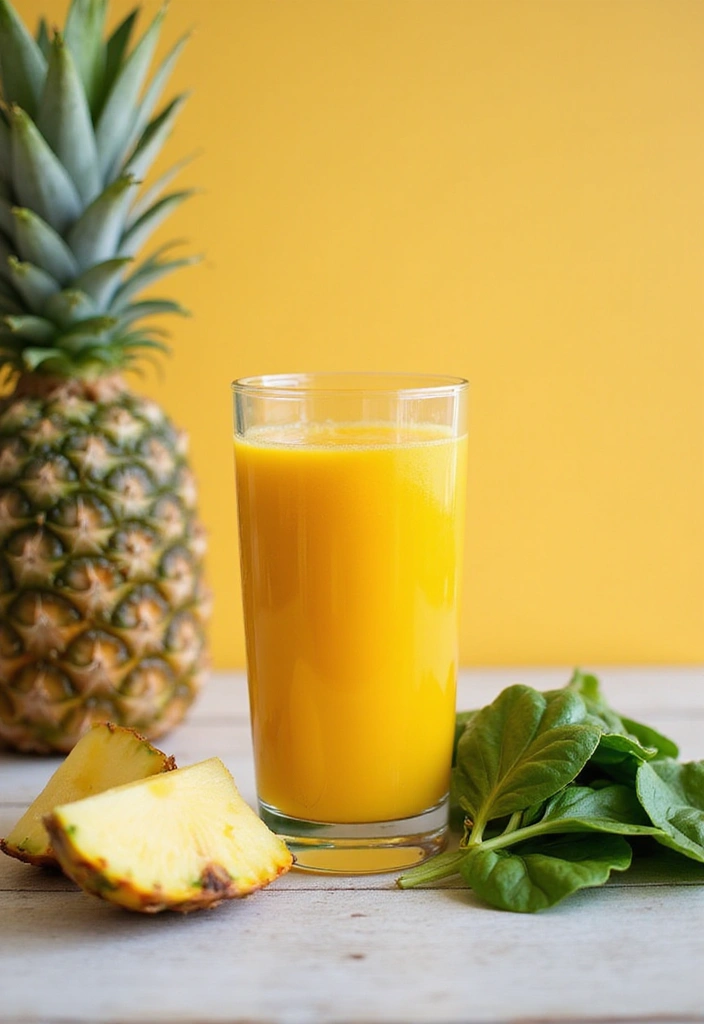 29 Cold Press Juice Recipes Fresh and Nutritious 3. Tropical Pineapple Spinach Juice