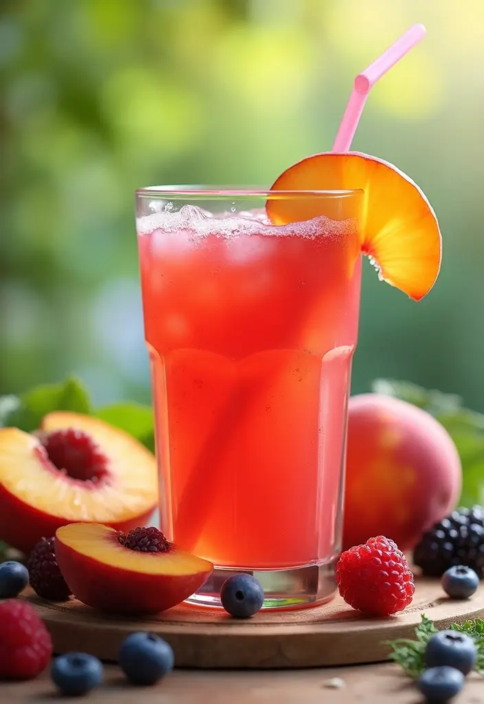 29 Fresh Fruit Juice Recipes Everyone Will Enjoy 8. Chilled Berry Peach Juice