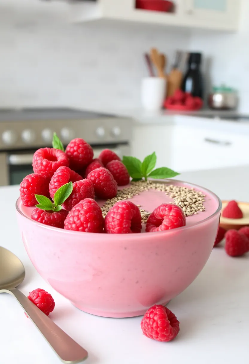 29 Juice It Up Recipes Smoothies You Can Recreate 16. Raspberry Coconut Smoothie Bowl