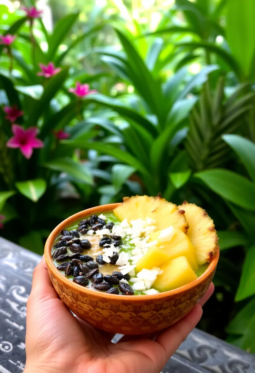 29 Juice It Up Recipes Smoothies You Can Recreate 22. Tropical Spinach Smoothie Bowl