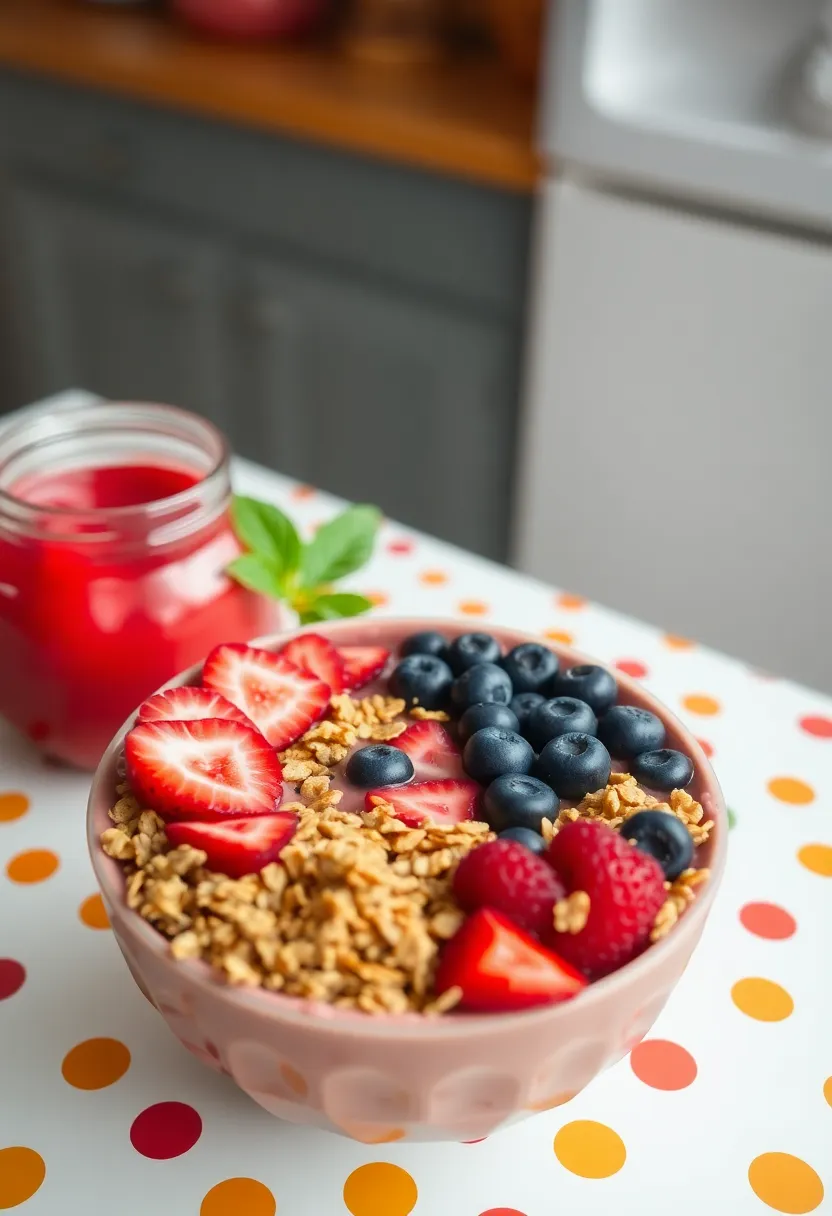 29 Juice It Up Recipes Smoothies You Can Recreate 7. Peanut Butter and Jelly Smoothie Bowl