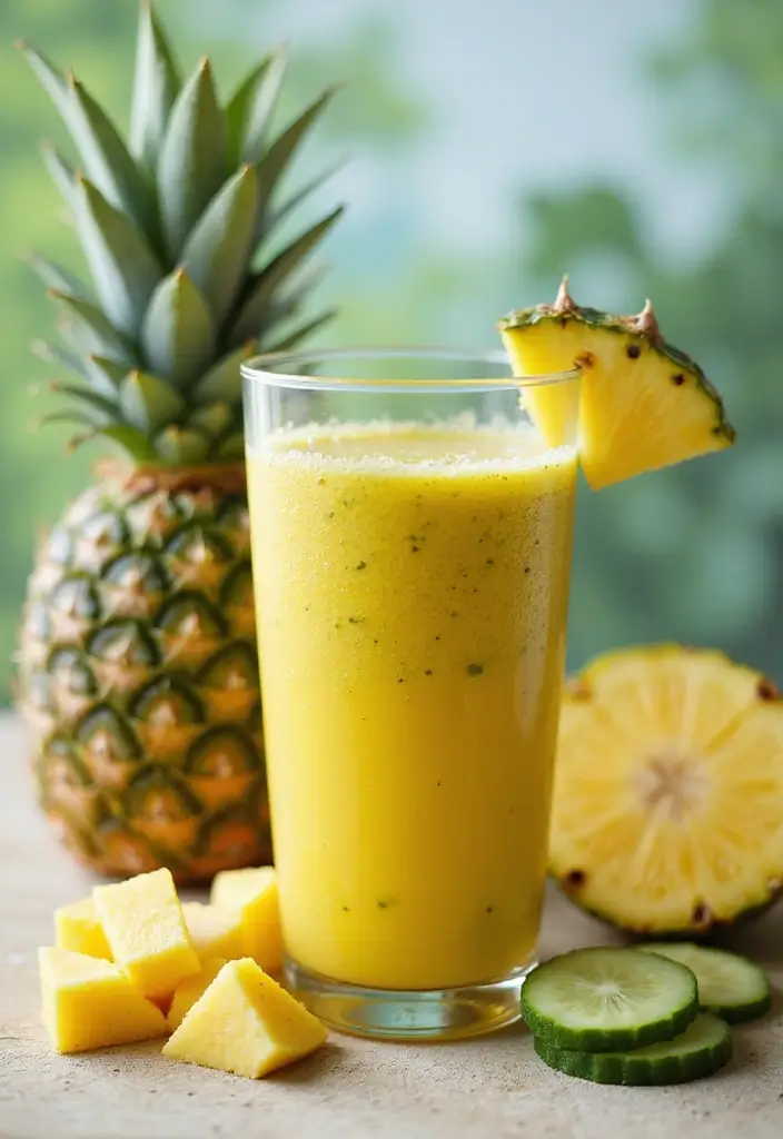 29 Juice Recipes for Gut Health That Taste Amazing 9. Pineapple Green Glow
