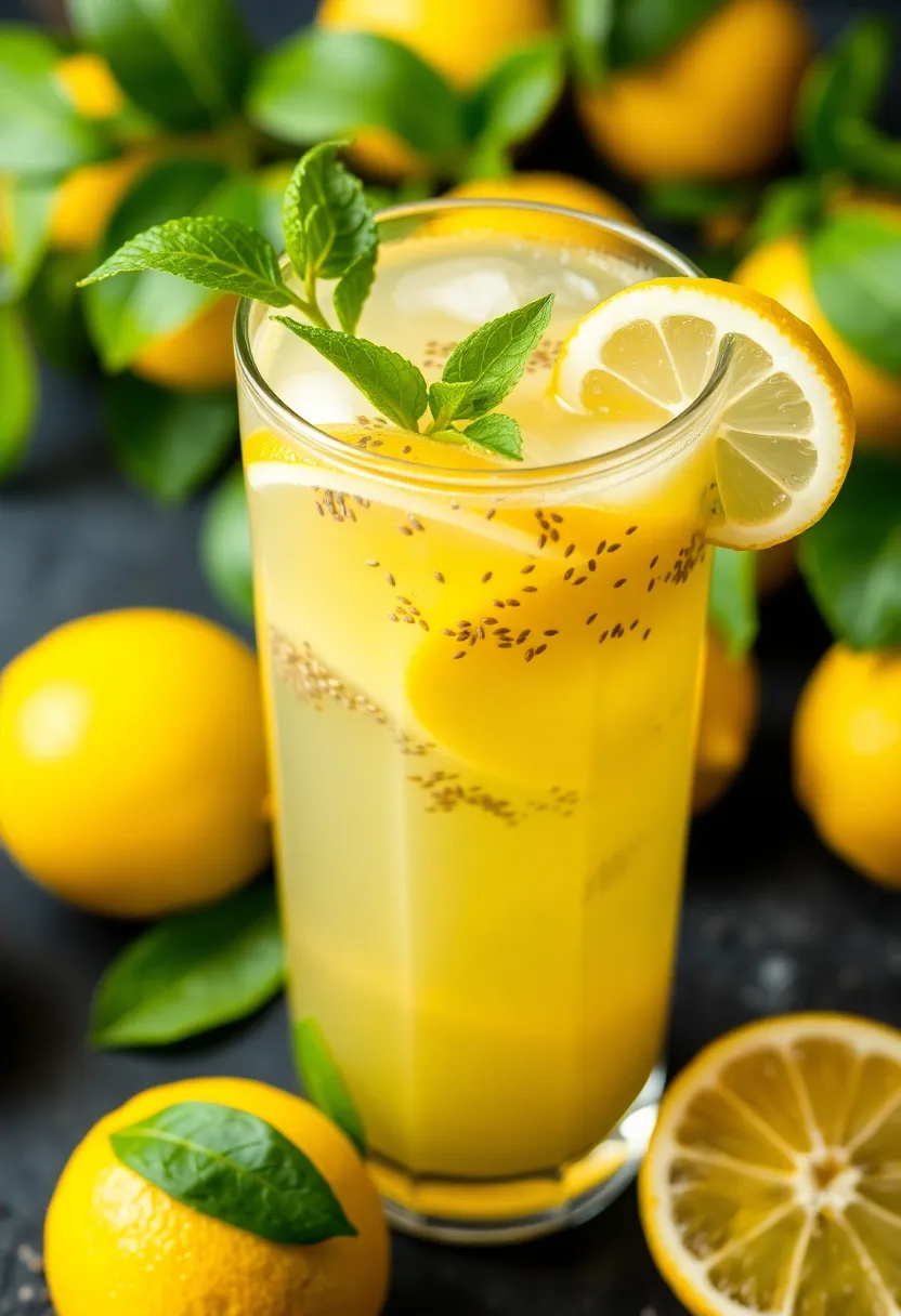 29 Lose Weight Juice Recipes That Actually Work - 15. Chia Seed Lemonade