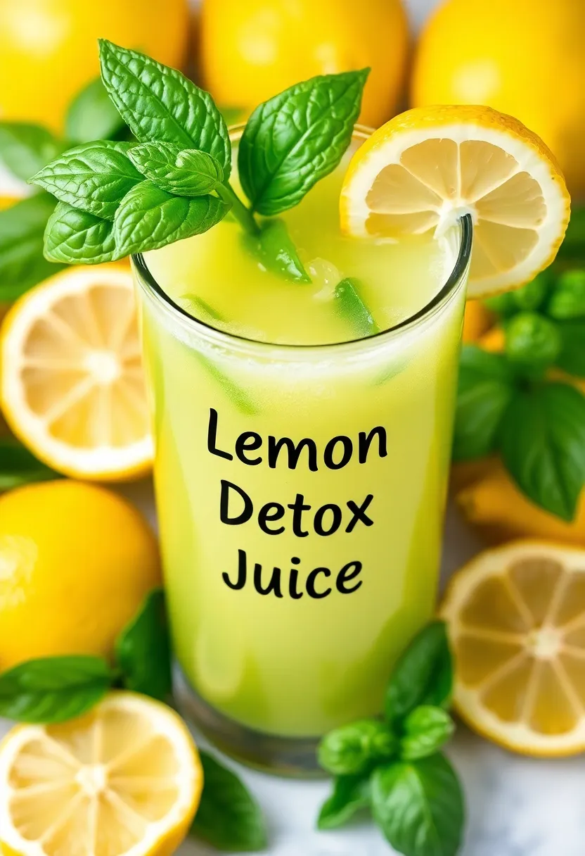 29 Lose Weight Juice Recipes That Actually Work - 17. Lemon Basil Detox Juice