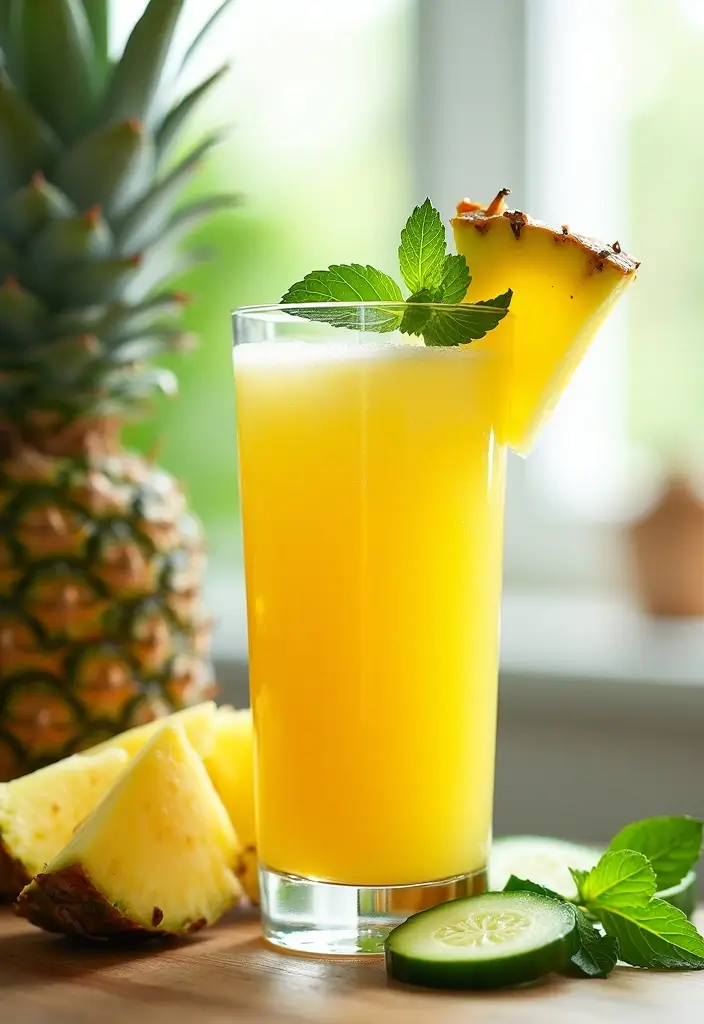 29 Lose Weight Juice Recipes That Actually Work - 2. Tropical Pineapple-Cucumber Juice