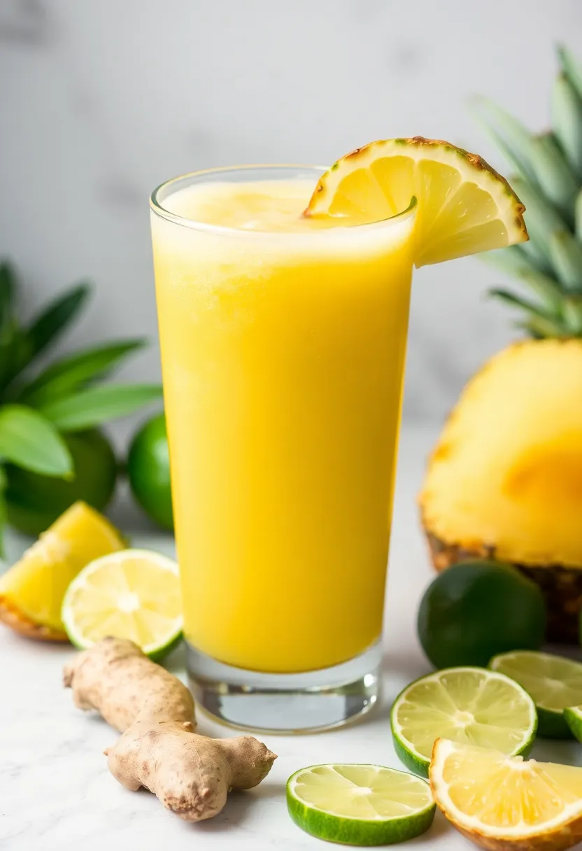 29 Lose Weight Juice Recipes That Actually Work - 24. Pineapple Ginger Detox Juice