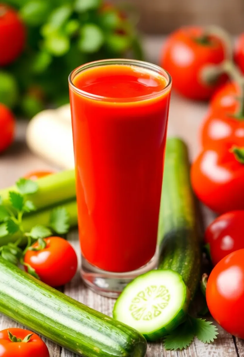 29 Lose Weight Juice Recipes That Actually Work - 29. Spicy Tomato Detox Juice