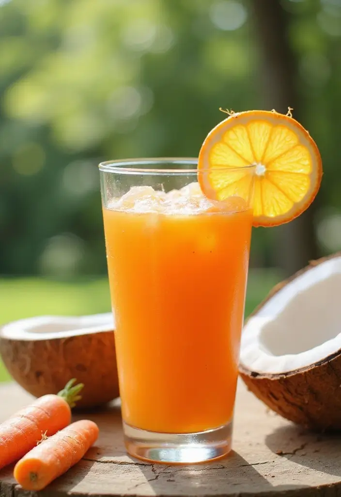30 Carrot and Orange Juice Recipes Packed with Vitamins 10. Carrot Orange Coconut Cooler