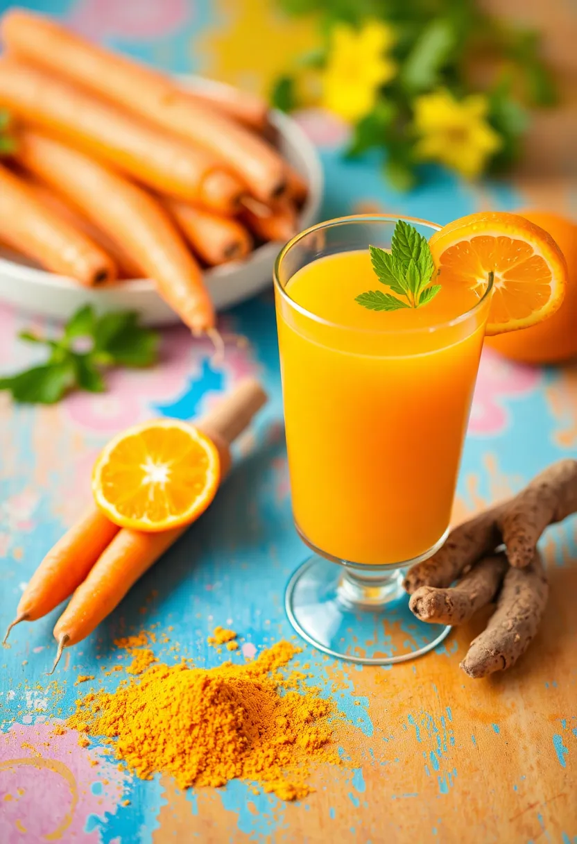 30 Carrot and Orange Juice Recipes Packed with Vitamins 11. Carrot Orange Turmeric Tonic