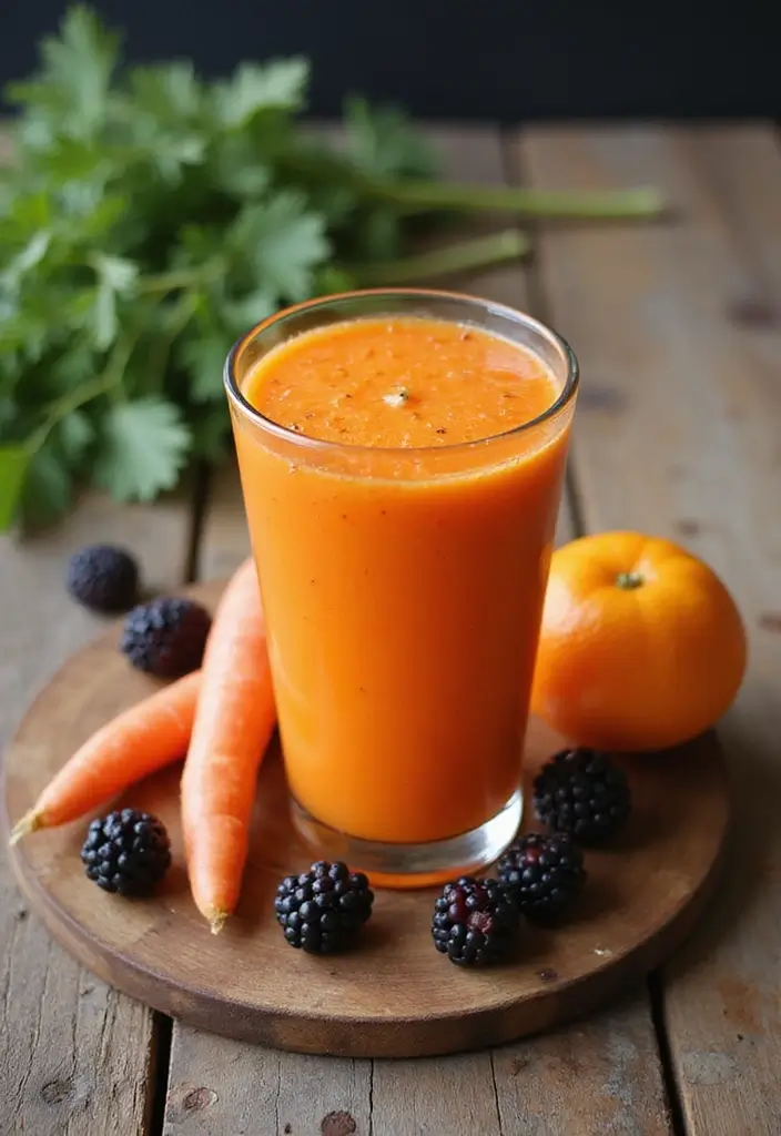 30 Carrot and Orange Juice Recipes Packed with Vitamins 19. Carrot Orange Blackberry Juice