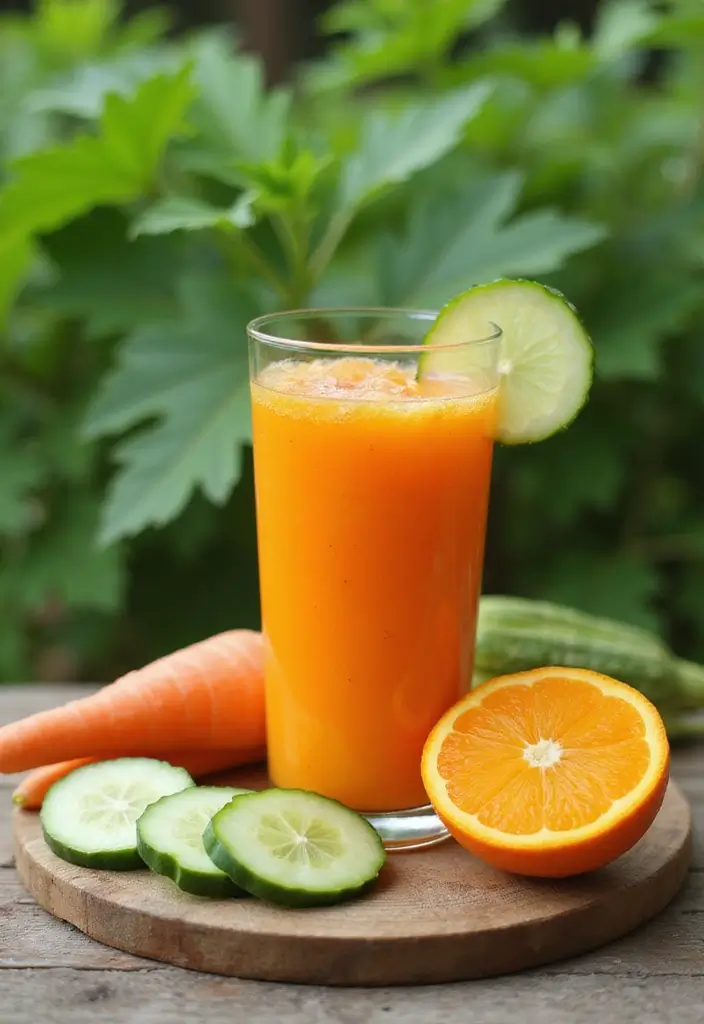30 Carrot and Orange Juice Recipes Packed with Vitamins 21. Carrot Orange Cucumber Juice
