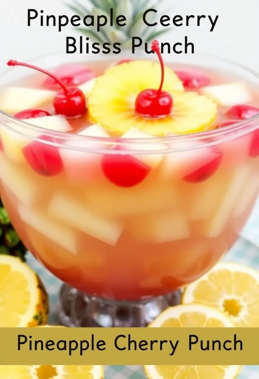 30 Jello Punch Recipes Pineapple Juice Party Favorites 19. Pineapple Cherry Bliss Punch