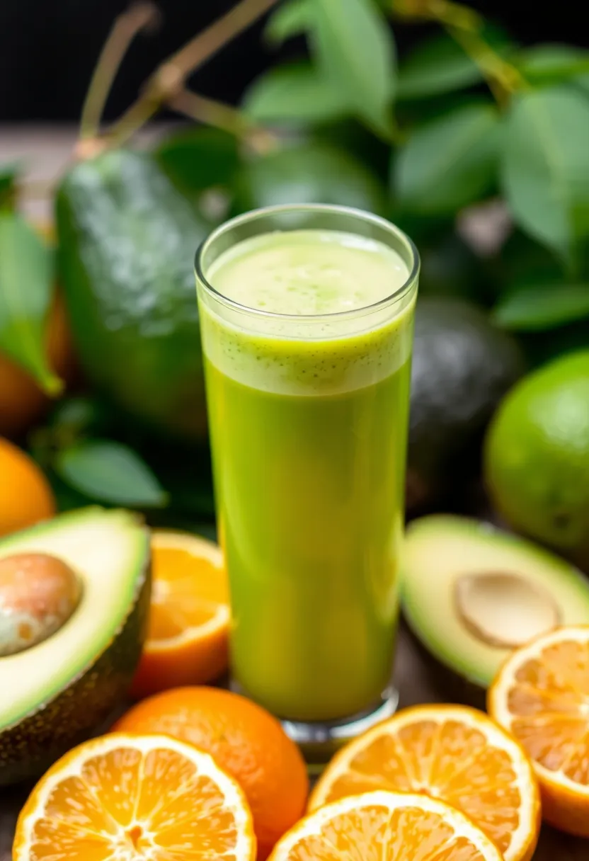 30 Juice Recipes and Their Benefits Backed by Nutrition 11. Avocado Citrus Blend