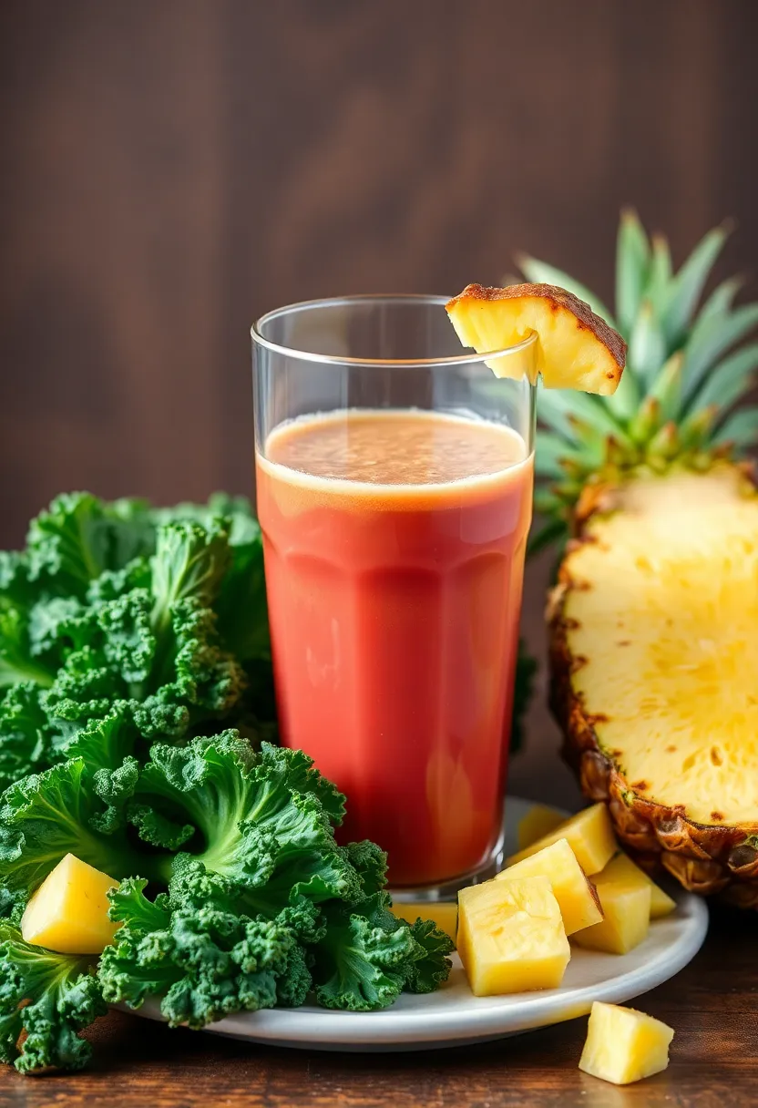 30 Juice Recipes and Their Benefits Backed by Nutrition 14. Kale and Pineapple Juice