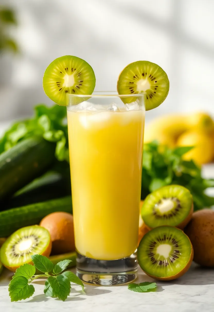 30 Juice Recipes and Their Benefits Backed by Nutrition 16. Cucumber Kiwi Juice