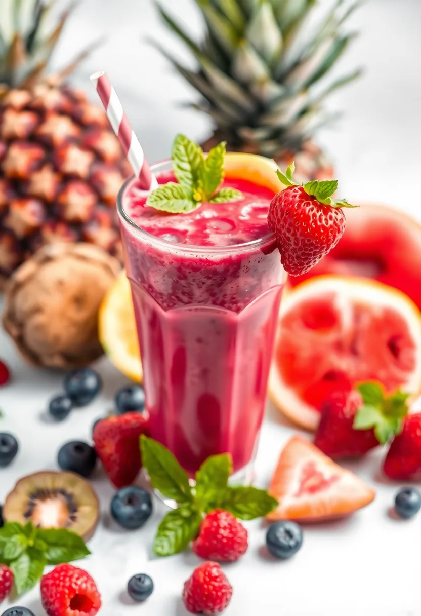 30 Juice Recipes and Their Benefits Backed by Nutrition 24. Tropical Berry Smoothie