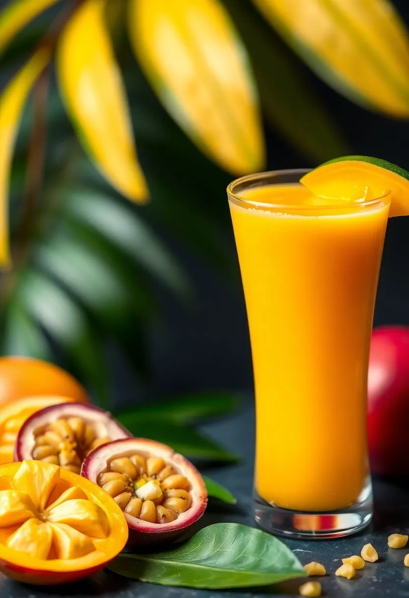 30 Juice Shots Recipes for Gut Health and Digestion - 29. Mango Passionfruit Immunity Shot