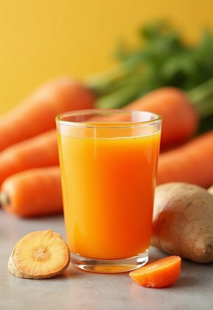 30 Juice Shots Recipes for Gut Health and Digestion - 7. Carrot Ginger Digestive Shot