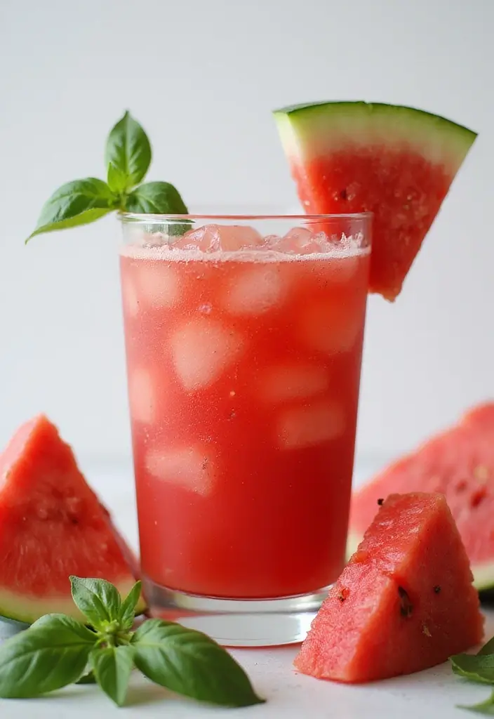 30 Juice Shots Recipes for Gut Health and Digestion - 8. Watermelon Basil Refresh Shot