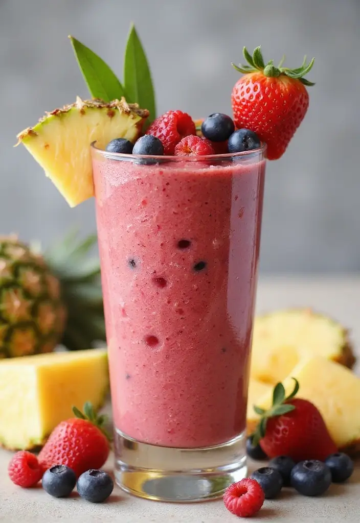 30 Pineapple Juice Recipes Drinks Everyone Loves 19. Pineapple Berry Smoothie