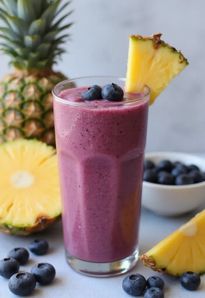 30 Pineapple Juice Recipes Drinks Everyone Loves 29. Pineapple Blueberry Smoothie