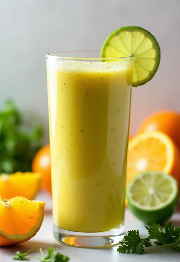 30 Quick and Easy Orange Juice Concentrate Recipes for Healthy Smoothies 19. Orange Cilantro Lime Smoothie