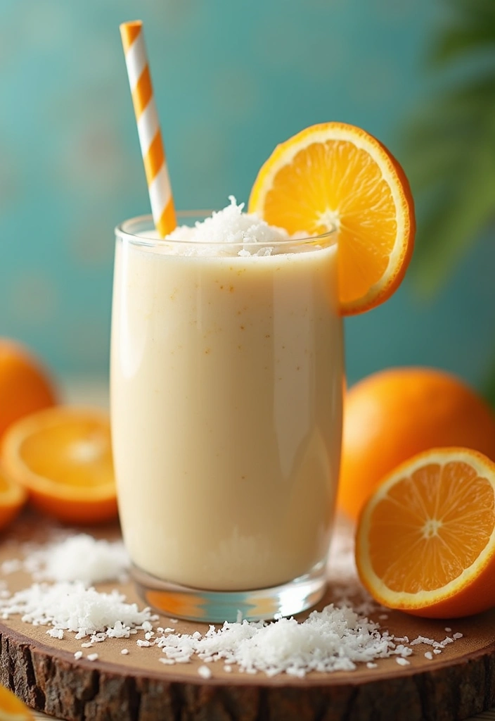 30 Quick and Easy Orange Juice Concentrate Recipes for Healthy Smoothies 7. Orange Coconut Smoothie