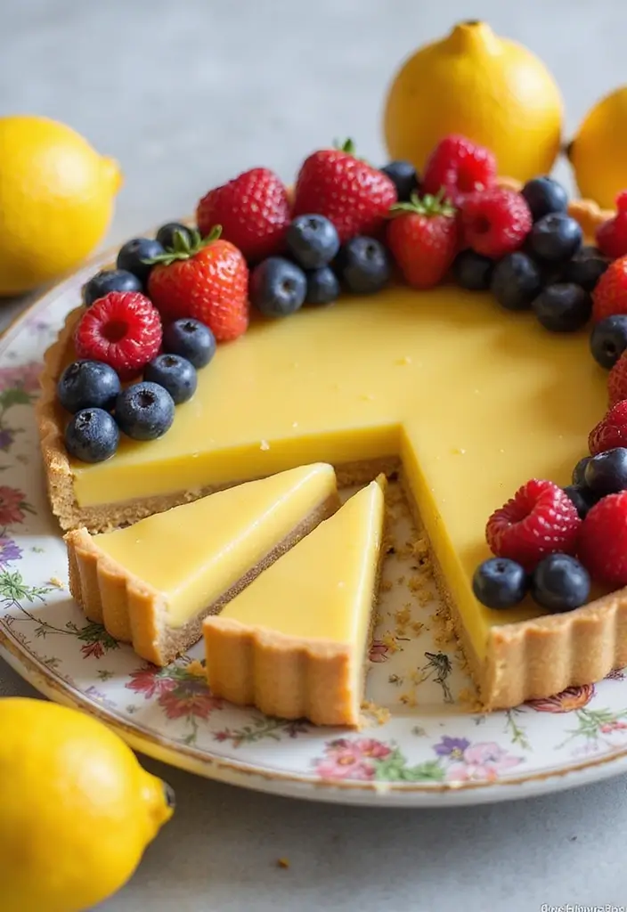 30 Recipes with Lemon Juice Fresh and Zesty Citrus Infused Desserts 19. Lemon Curd Tart