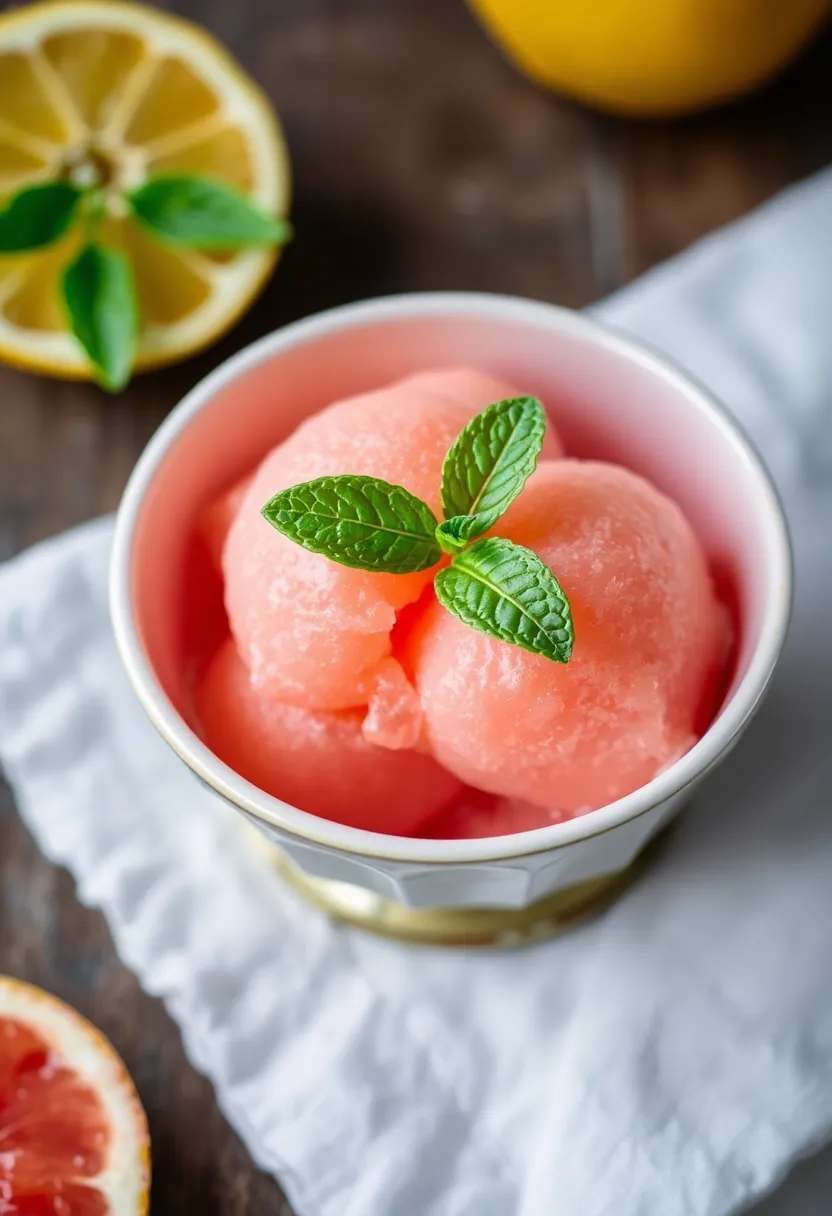 30 Recipes with Lemon Juice Fresh and Zesty Citrus Infused Desserts 23. Lemon Grapefruit Sorbet