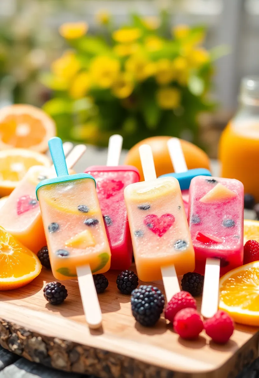 30 Recipes with Orange Juice That Always Impress - 23. Orange Juice and Berry Popsicles