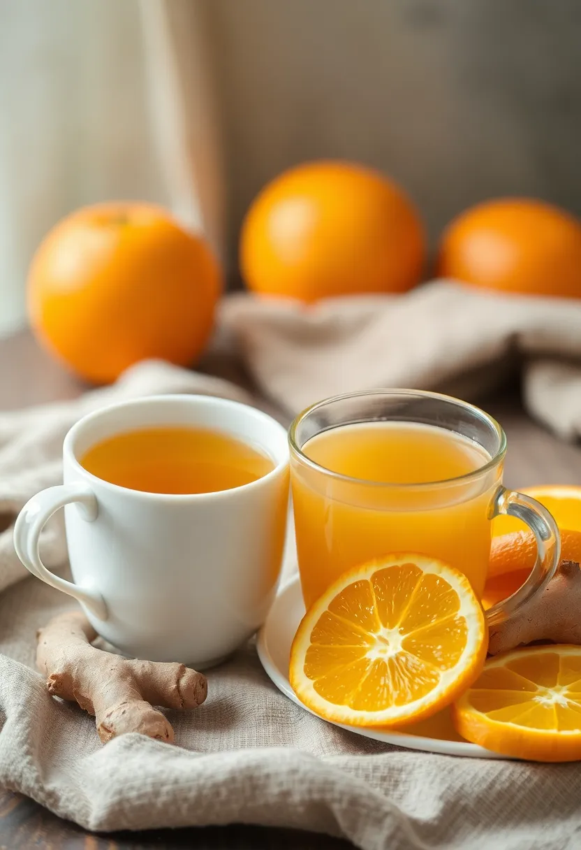 30 Recipes with Orange Juice That Always Impress - 24. Orange Juice and Ginger Tea