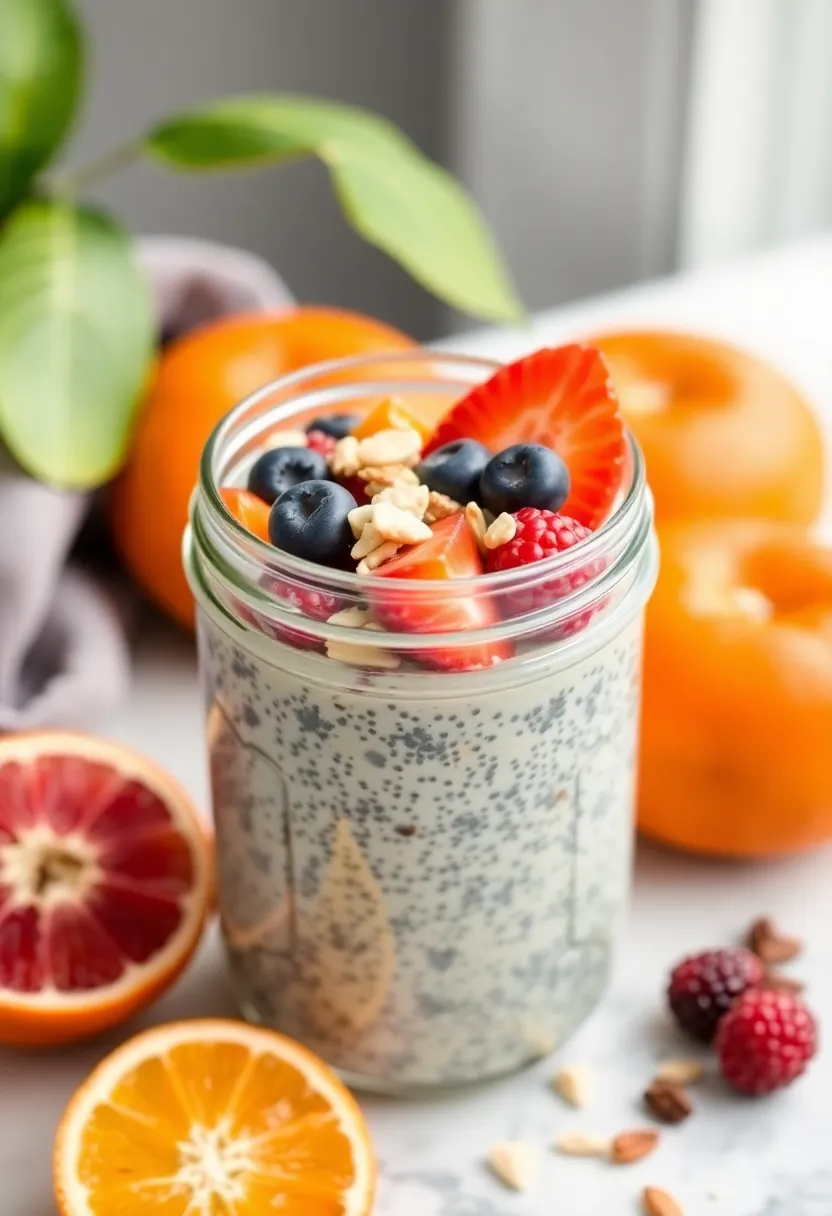 30 Recipes with Orange Juice That Always Impress - 26. Orange Juice and Almond Overnight Chia