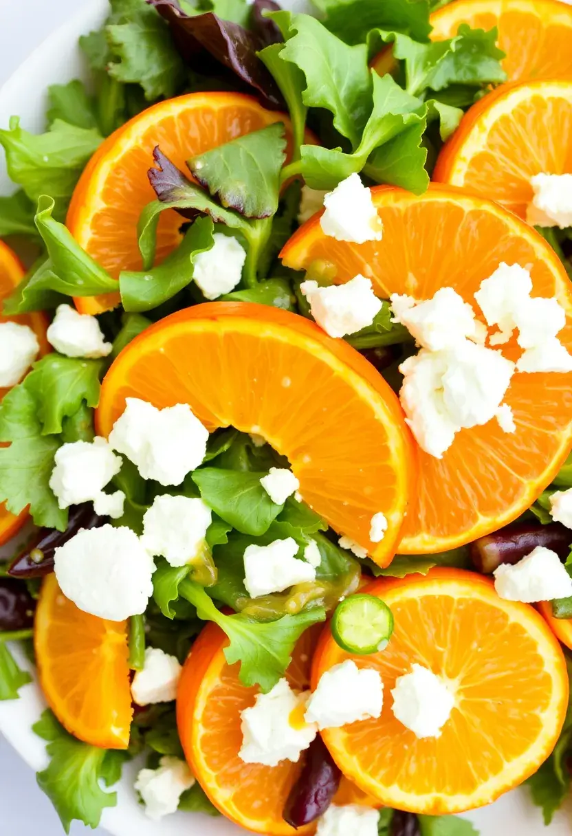 30 Recipes with Orange Juice That Always Impress - 27. Orange Juice and Feta Salad