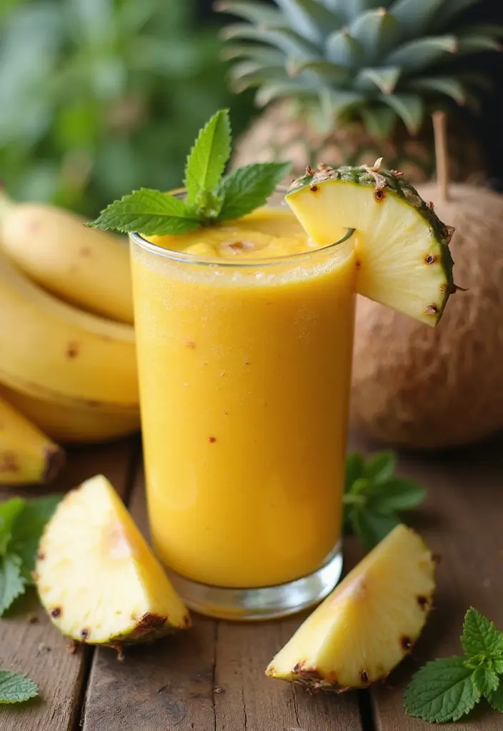 30 Recipes with Pineapple Juice Tropical and Sweet Delights 1. Tropical Pineapple Smoothie