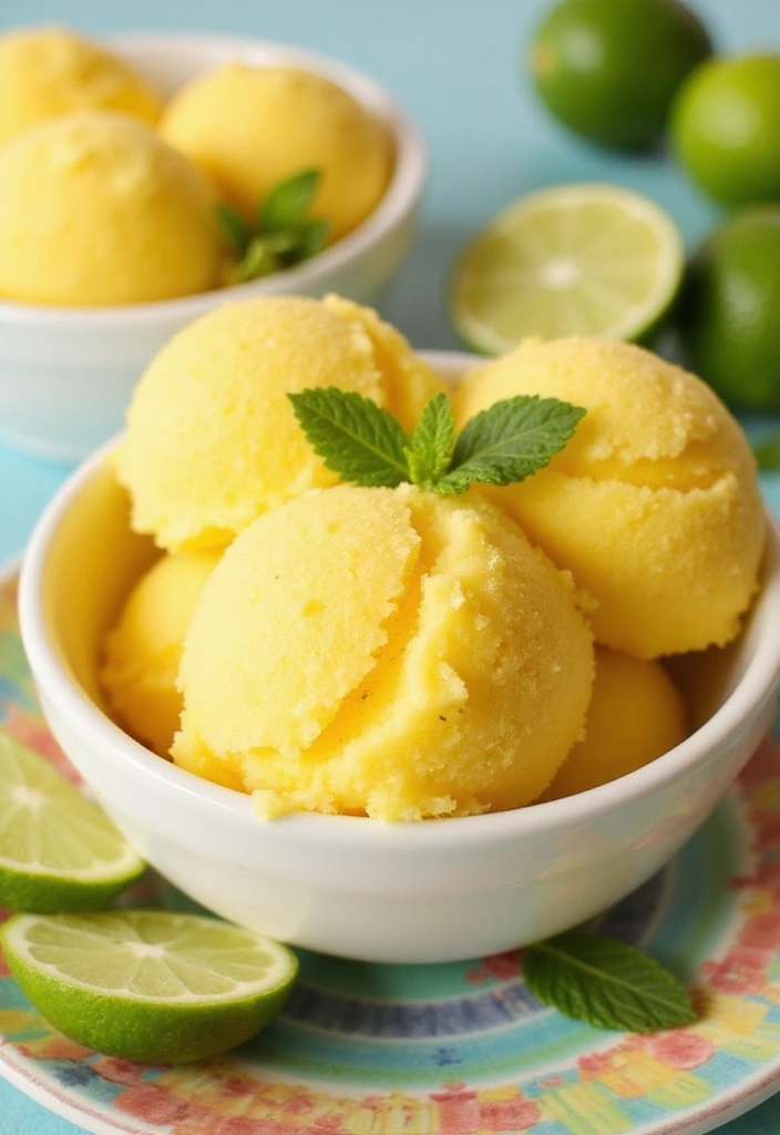 30 Recipes with Pineapple Juice Tropical and Sweet Delights 12. Pineapple Lime Sorbet