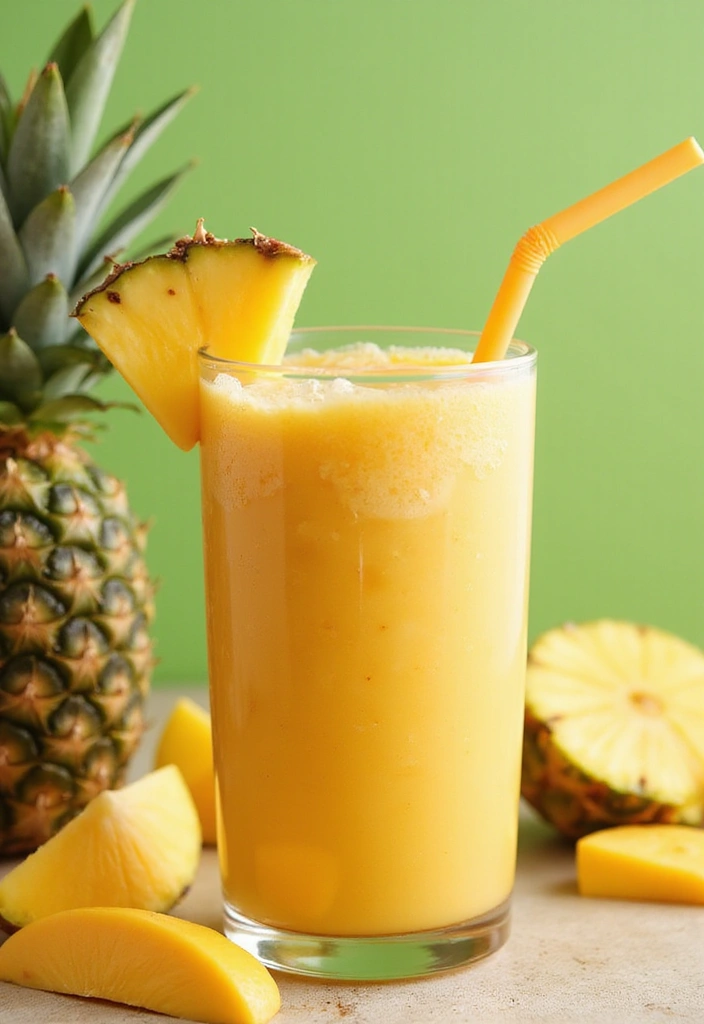 30 Recipes with Pineapple Juice Tropical and Sweet Delights 26. Pineapple and Mango Smoothie