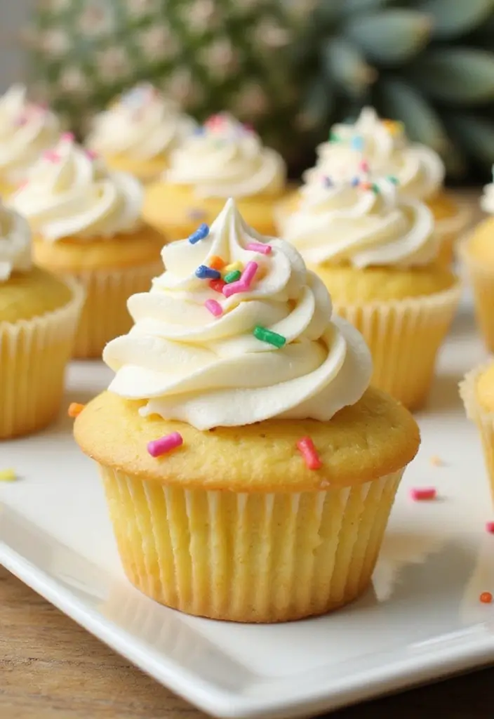 30 Recipes with Pineapple Juice Tropical and Sweet Delights 27. Pineapple Juice Infused Cupcakes
